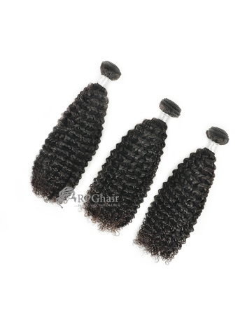 Deep Curly Indian Virgin Hair 3 Bundles Natural Color[HW34]