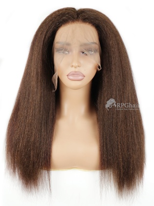 Pre-Plucked 360 Lace Wig #2 Kinky Straight Brazilian Virgin Hair [CSL179]