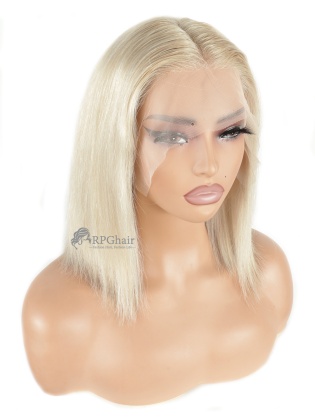 10" 150% Density Light Color Silky Straight Bob Hair Style Indian Virgin Hair Lace Front Wig [CSL239]