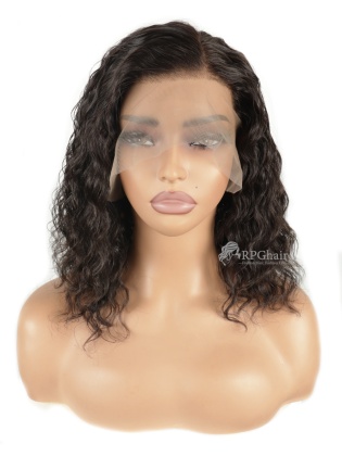 12" 150% Density Curly Bob Hair Style Brazilian Virgin Hair 13x4 Lace Frontal Wig[CSL242]