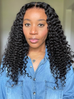 Wear & Go Glueless 9x6 HD Lace Wig Deep Wave Pre-Cut & Pre-Plucked & Pre-Bleached [WG04]