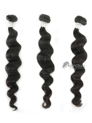 Water Wave Indian Virgin Hair 3 Bundles Natural Color