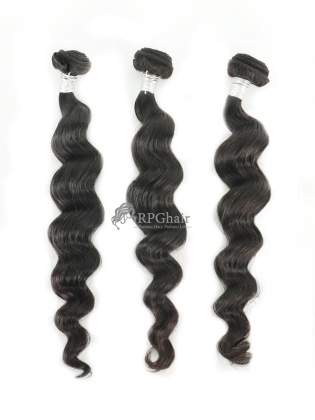 Water Wave Indian Virgin Hair 3 Bundles Natural Color