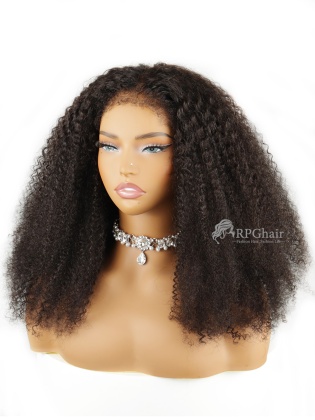 Wear & Go Glueless 9x6 HD Lace Wig 4C Curly Edges Afro Kinky Curly Pre-Cut & Pre-Plucked & Pre-Bleached [WG08]