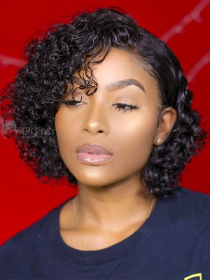 Pixie Cut Silky Straight BoB Hairstyle Glueless Lace Front Wig